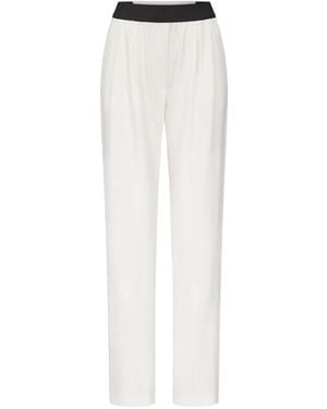 Loulou de Saison Dan Elasticated-Waist Trousers - White
