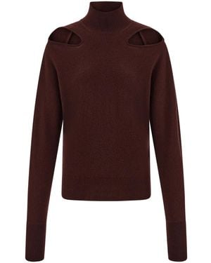 Ferragamo カットアウト モックネック プルオーバー - パープル