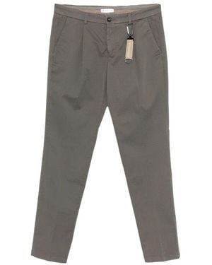 Manuel Ritz Pleated Twill Trousers - Grey