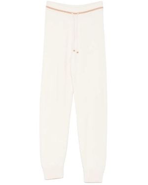 Eleventy Drawstring Knitted Track Pants - White