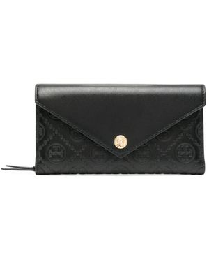 Tory Burch T-Monogram Envelope Wallet - Black