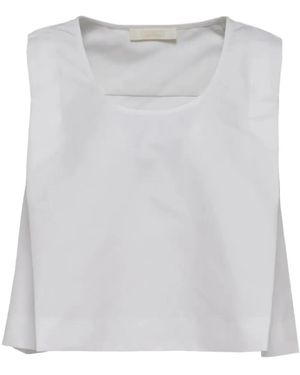 Club21 Cropped Sleeveless Blouse - White