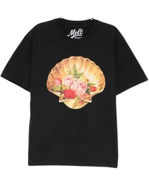 Melt Crew-Neck Short-Sleeve T-Shirt - Black