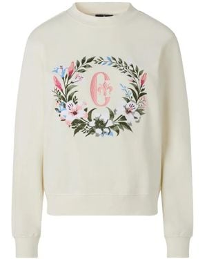Conte Of Florence Floral-Motif Sweatshirt - White