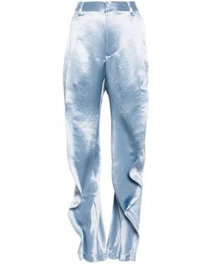 Y. Project Gerüschte Satinhose - Blau