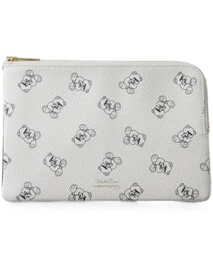 Undercover Bear-Print Clutch Bag - Grey