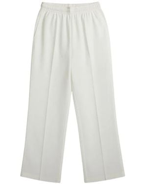 Jil Sander Elasticated Pressed-Crease Pants - White