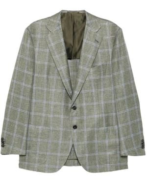Cesare Attolini Check-Pattern Blazer - Grey