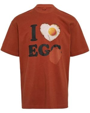 Doublet I Love Egg T-Shirt - Red