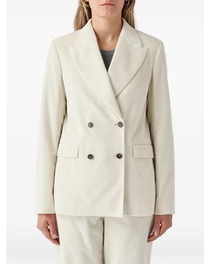 Gran Sasso Double-Breasted Corduroy Jacket - Natural