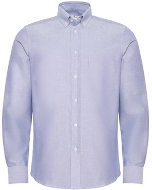 LOJA DAS MEIAS Button-Fastening Pocket Shirt - Blue