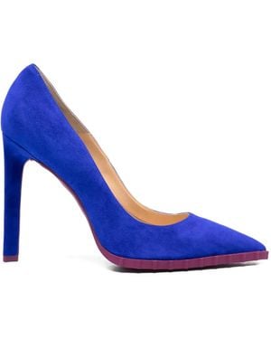 Rayla K Pointed-Toe Ridged-Sole Pumps - Blue