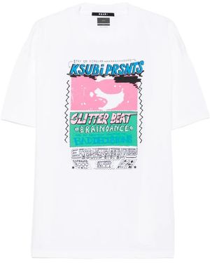Ksubi Camiseta Boyfriend Glitterbeat - Blanco