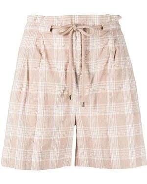 Woolrich Check-Print Seersucker Shorts - Natural