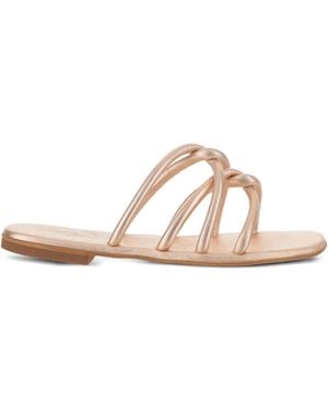 Kima Leather Flat Sandals - Pink