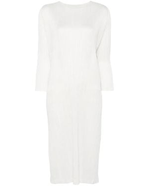Pleats Please Issey Miyake Oberteil Mit Plissee-Effekt - Weiß