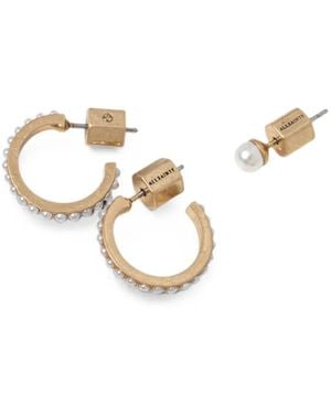 AllSaints Faux-Pearl Embellished Earrings - Metallic