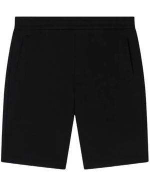 ARMANI EXCHANGE Logo-Plaque Jersey Shorts - Black