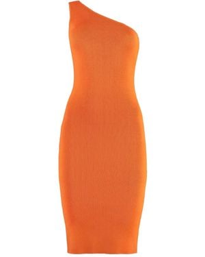 Yves Salomon One Shoulder Dress - Orange