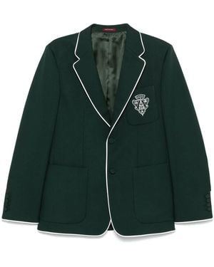 Gucci Blazer Met Geborduurd Logo - Groen