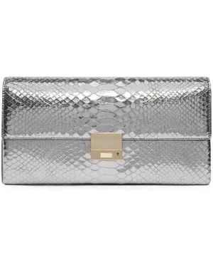 Tom Ford Pochette À Effet Peau De Python - Grey