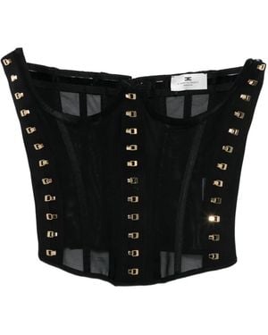 Elisabetta Franchi Metal Detail Corset - Black