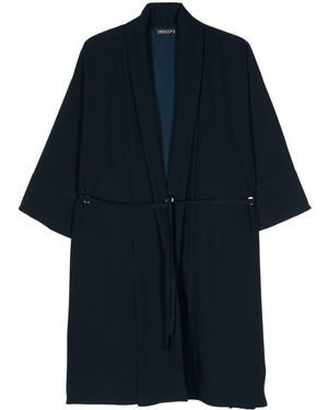 DR. HOPE Crepe Belted Coat - Blue