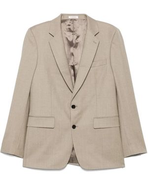 Fursac Single-Breasted Blazer - Natural