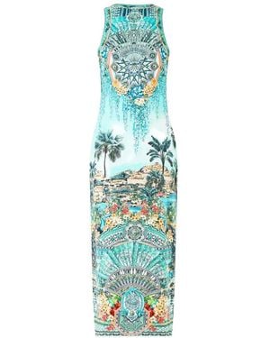 CAMILLA Jersey Dress - Blue