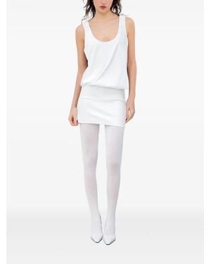 LAMIA LAGHA Kuss Scoop-Neck Mini Dress - White