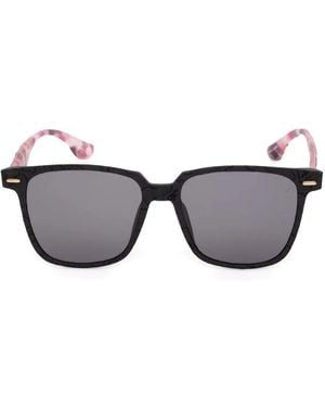 A Bathing Ape Eckige Sonnenbrille Mit Camouflage-Print - Grau