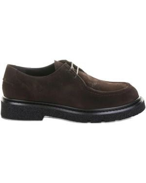 Guglielmo Rotta Lace-up Suede Loafers - ブラウン