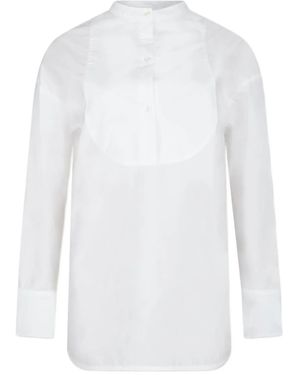 Loulou Long-Sleeved Paneled Shirt - White