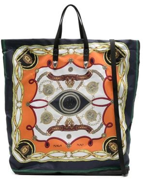 Toga Printed Tote Bag - Black