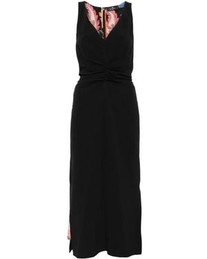 Etro Ruched-Detailed Midi Dress - Black
