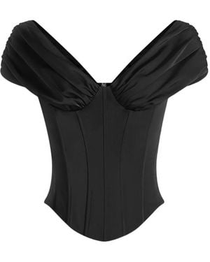 Manière De Voir Haut-Corset Plissé Ursula - Black