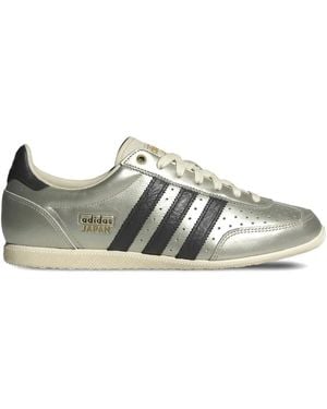 adidas Japan Three-Stripe Leather Trainers - Grey