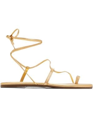 TKEES Toe Strap Tie Sandals - Metallic