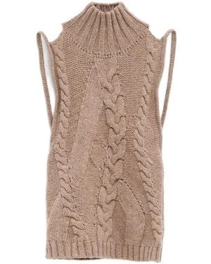 GIMAGUAS Julita Cable-Knit Top - Brown