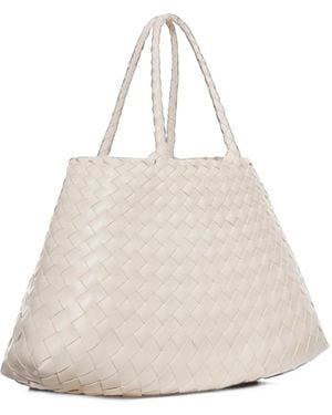 Dragon Diffusion Santa Croce Handwoven Leather Tote Bag - Natural