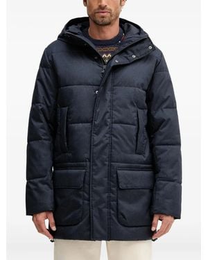 Barbour Logo-Embroidered Padded Jacket - Blue