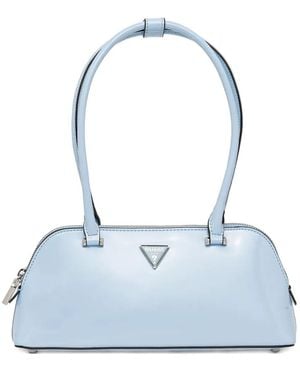 Guess Arnela Tote Bag mit Logo-Schild - Blau
