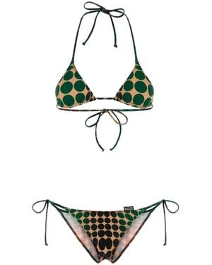 Jean Paul Gaultier Reissue Polka-Dot Bikini Set - White
