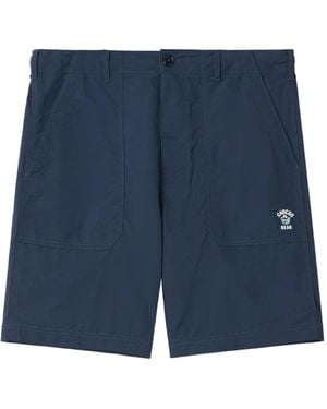 Chocoolate Logo-Patch Elasticated Shorts - Blue