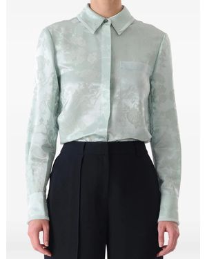 Jason Wu Jacquard-Hemd Mit Blumenmuster - Blau