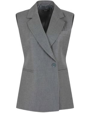 Peserico Draped Sleeveless Waistcoat - Grey