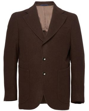 Franzese Collection Single-Breasted Blazer - Brown