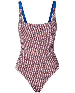 Fendi Ff Lycra One-Piece Swimsuit - Red