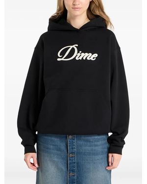 Dime Felpa Cursive Con Cappuccio - Nero