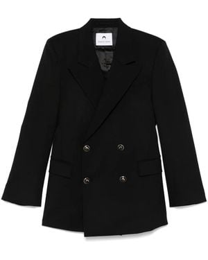 Marine Serre Twill Blazer - Black